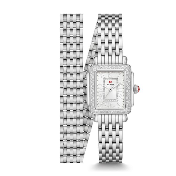 Michele Deco Madison Mini Stainless Diamond Watch