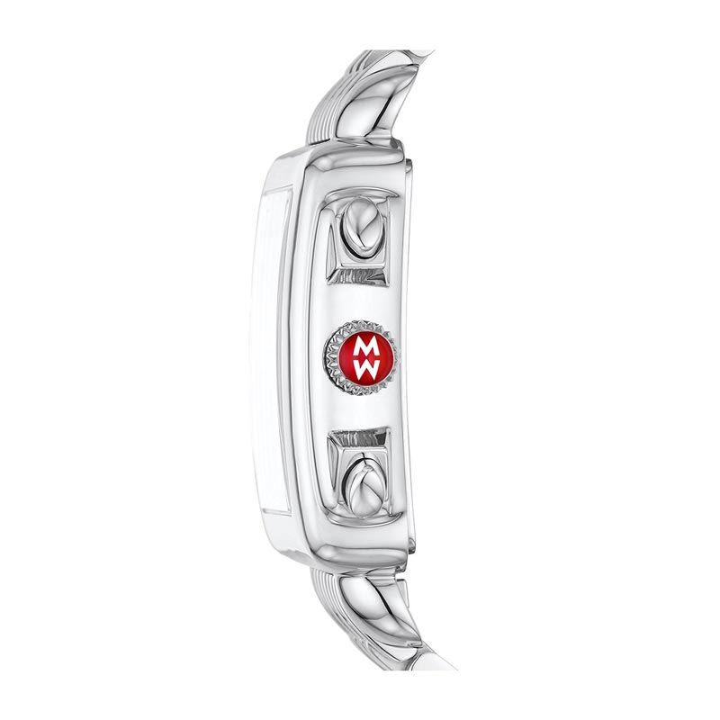 Michele Deco Diamond Dial Watch, Stainless Steel
