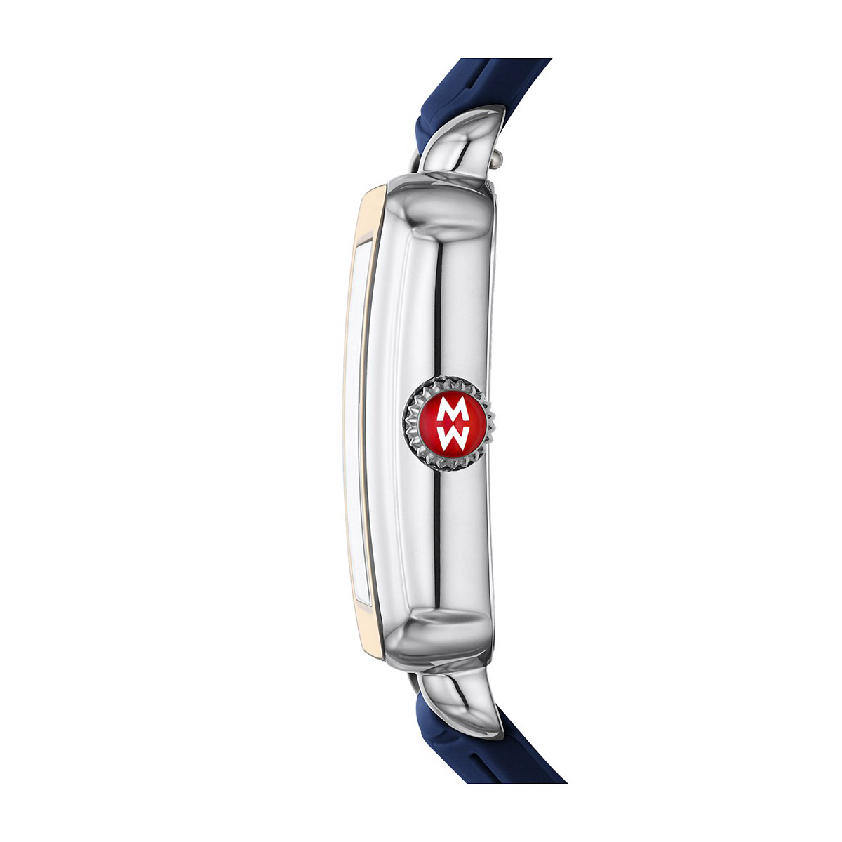 Michele Deco Sport Two-Tone Navy Silicone Watch, 34mm