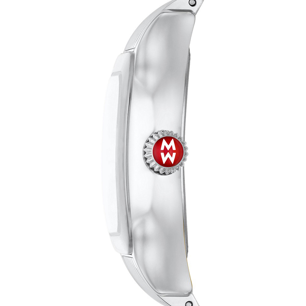 Michele Meggie Stainless Steel Diamond 29mm Watch, White Mother of Pearl Dial