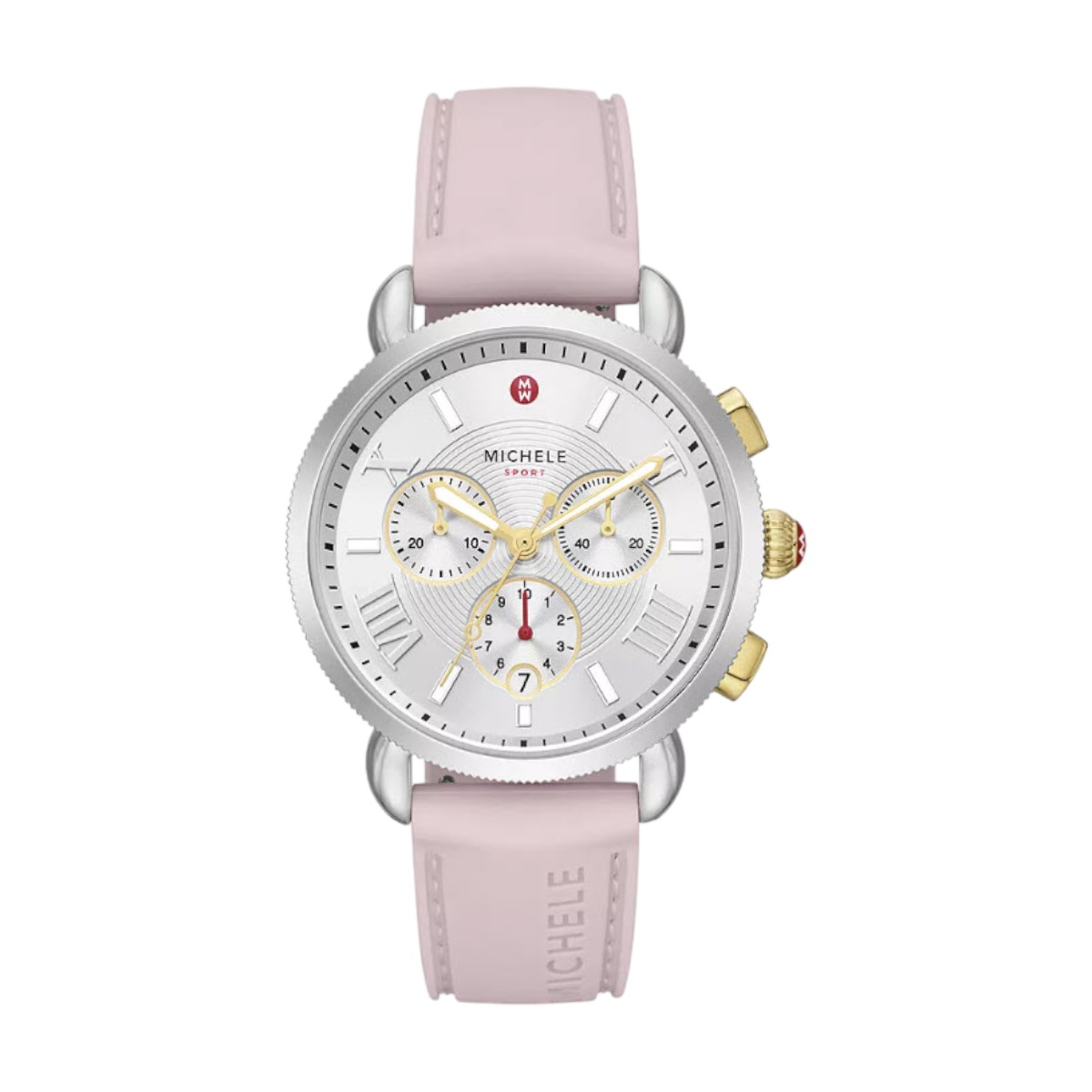 Michele Sporty Sport Sail Two-Tone Chronograph 38mm Women's Watch, White Dial