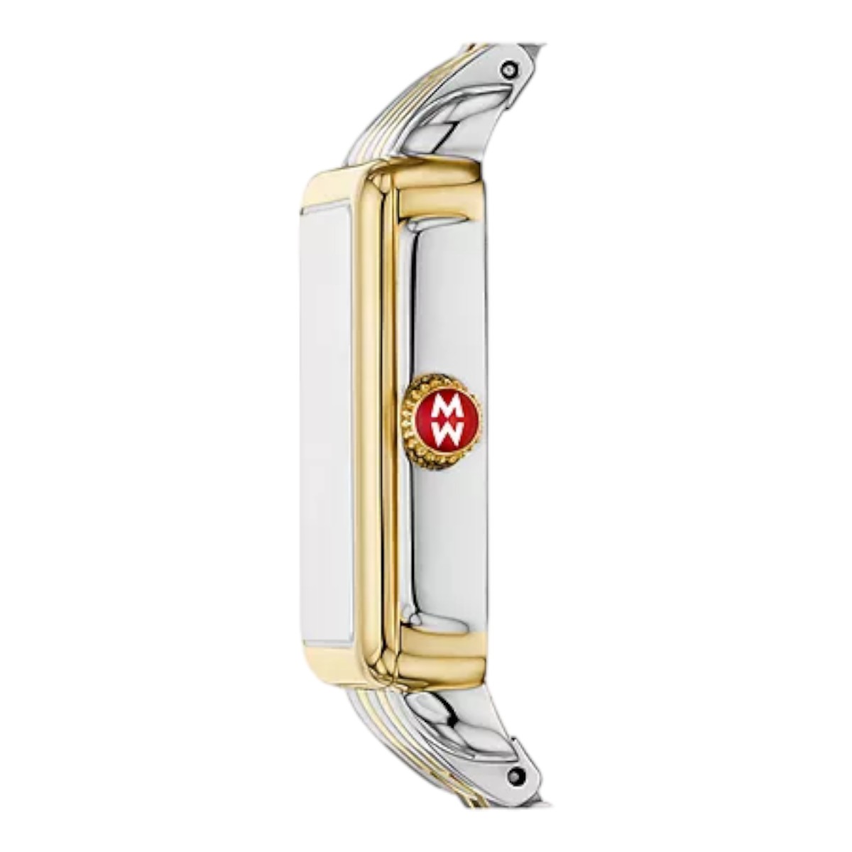 Michele Deco Park Two-Tone 18k Gold Plated 29mm Women's Watch, White Mother of Pearl Dial