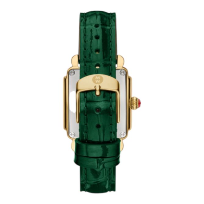 Michele Deco Sport Mid Green 36mm Women's Watch, Green Dial