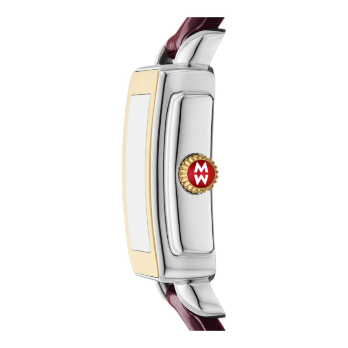 Michele Deco Sport Mid Dark Cherry 36mm Women's Watch, Dark Cherry Dial