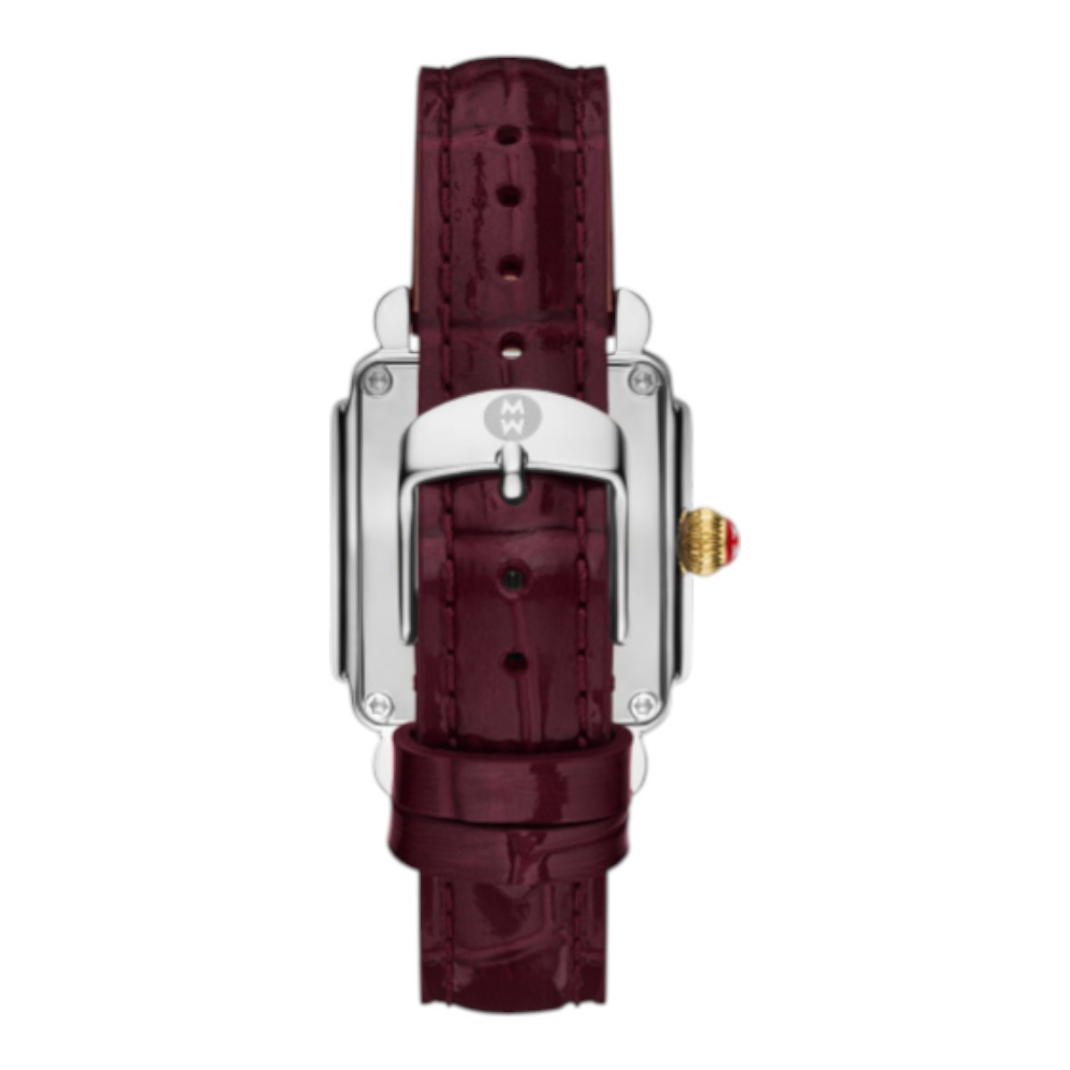 Michele Deco Sport Mid Dark Cherry 36mm Women's Watch, Dark Cherry Dial