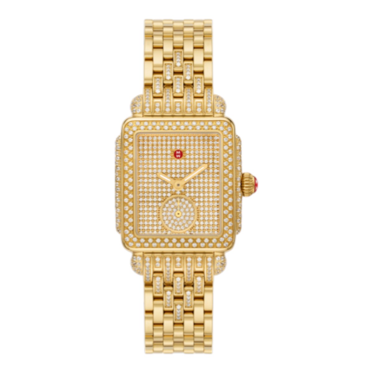 Michele Deco Midi Jubilee 24mm Women's Watch, Diamond Dial