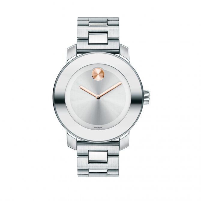 Movado BOLD Bracelet Watch, Silver Dial