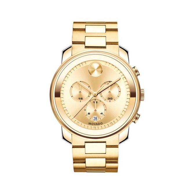 Movado BOLD Men's Watch, Chronograph Yellow Gold-Tone 3-Subdial