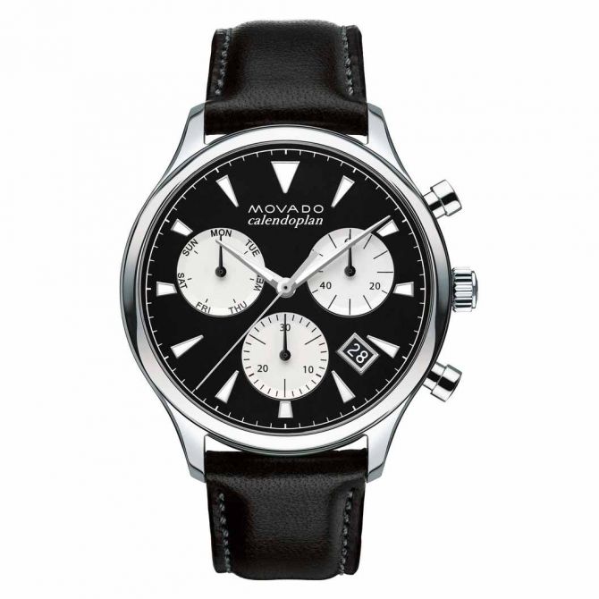 Movado Heritage Series Watch, 43mm Black Dial