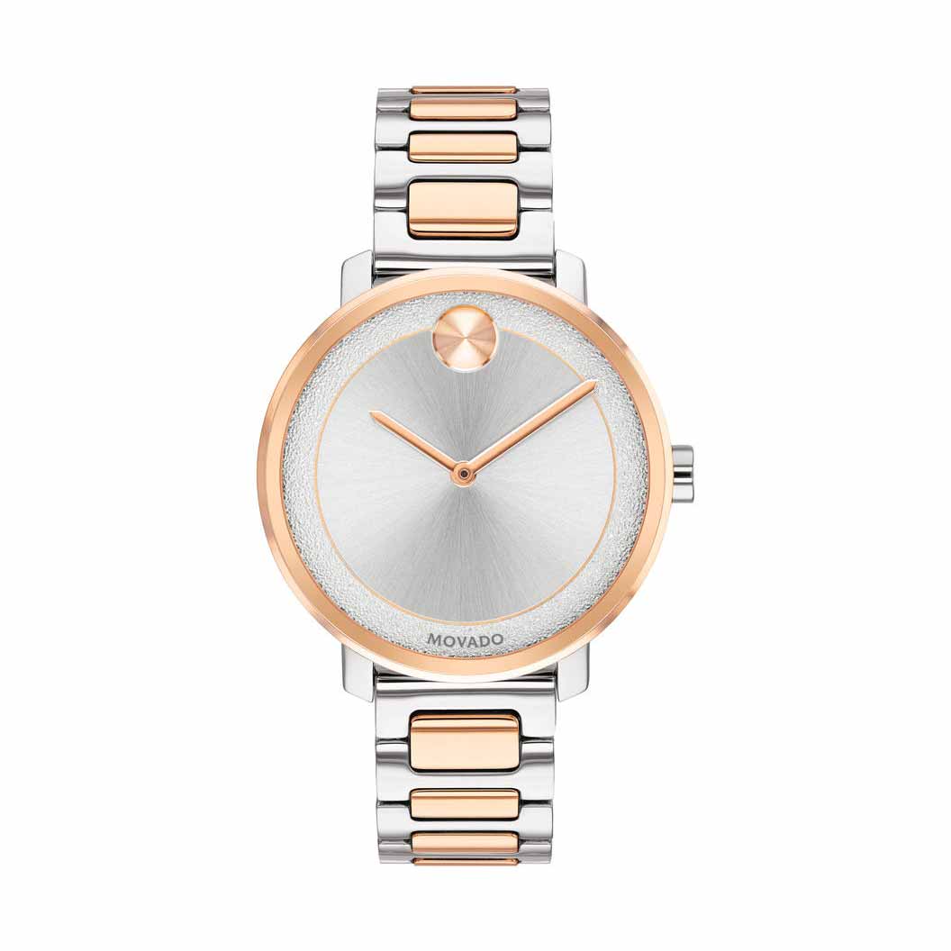 Movado BOLD Mid-size Watch, 34mm Silver Tone Metallic Dial