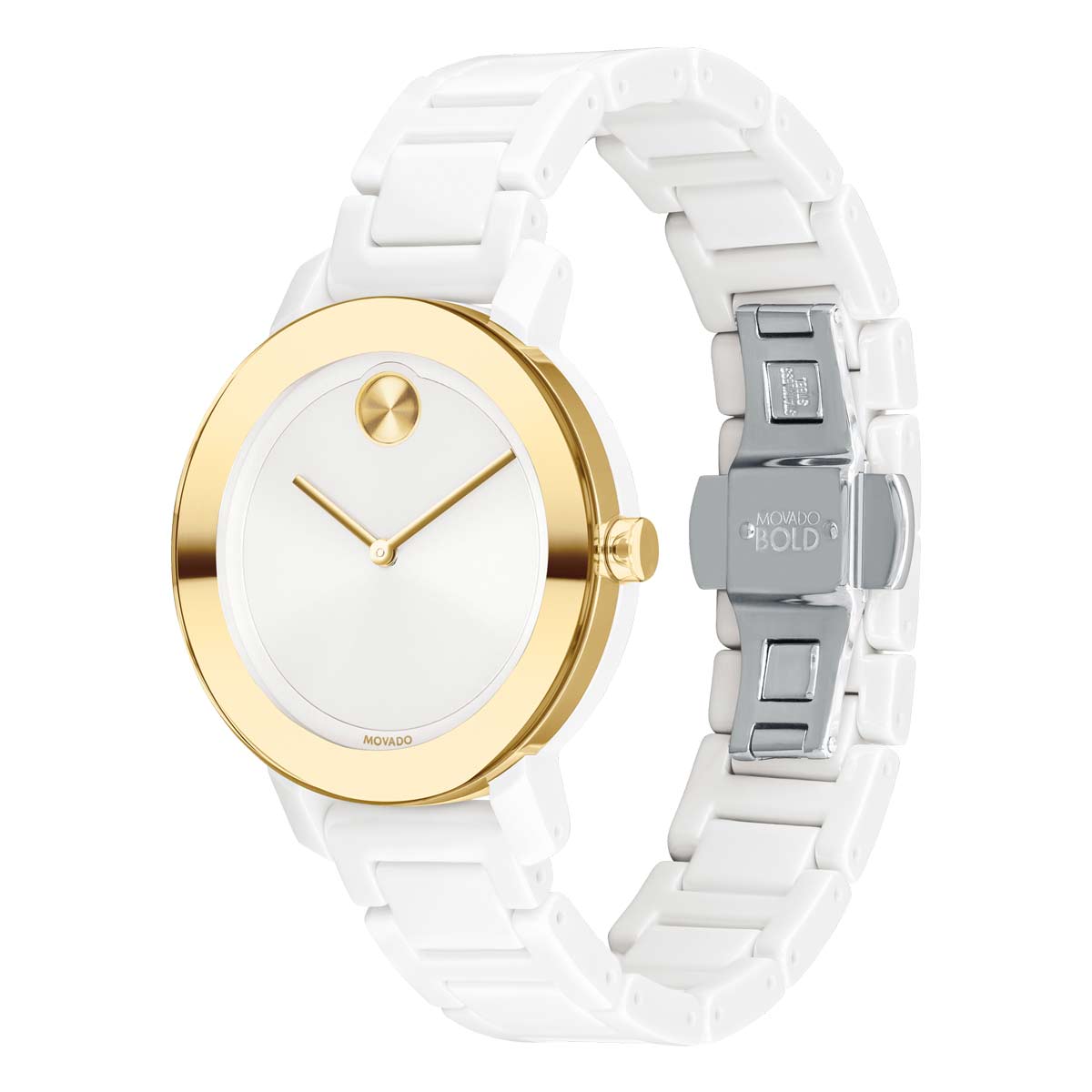 Movado BOLD Evolution Women's White Dial Watch, 36mm