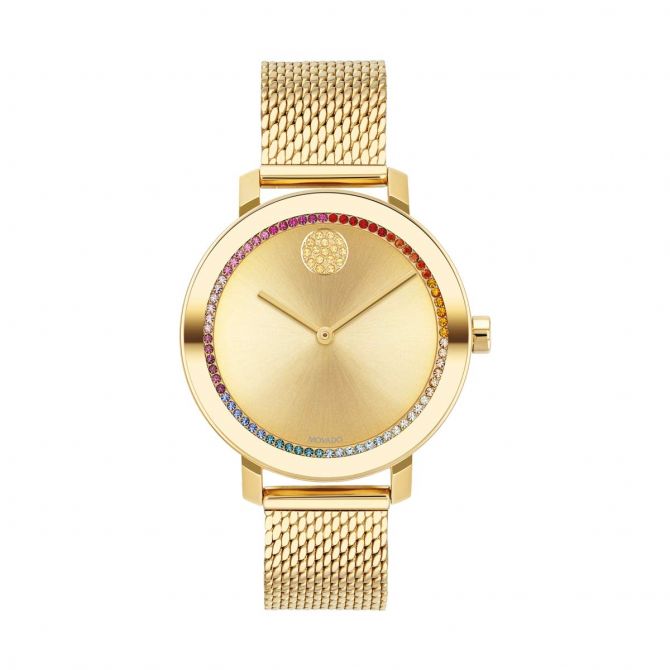 Movado BOLD Evolution Women's Gold Dial Watch, 34mm