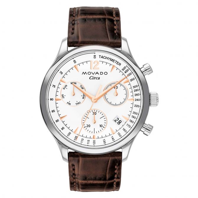 Movado Heritage Series 43mm  Men's Watch, White Dial