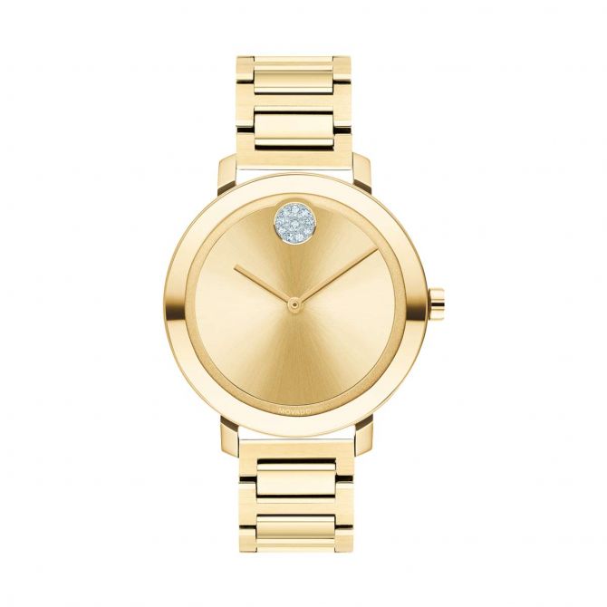 Movado BOLD Evolution 34mm Women's Watch, Pale Yellow Gold Dial