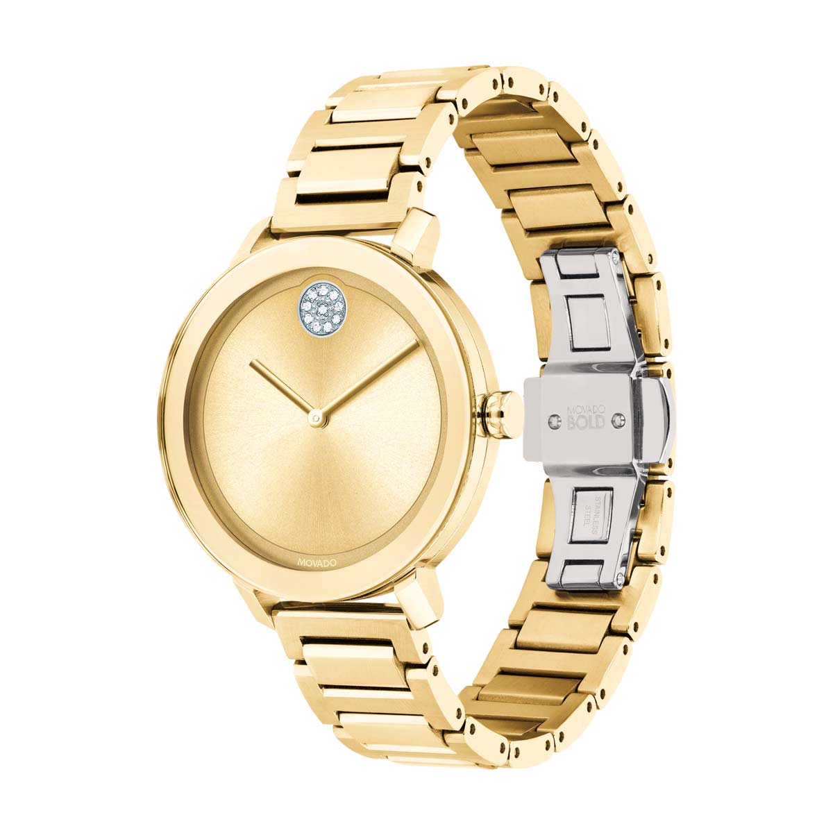 Movado BOLD Evolution 34mm Women's Watch, Pale Yellow Gold Dial