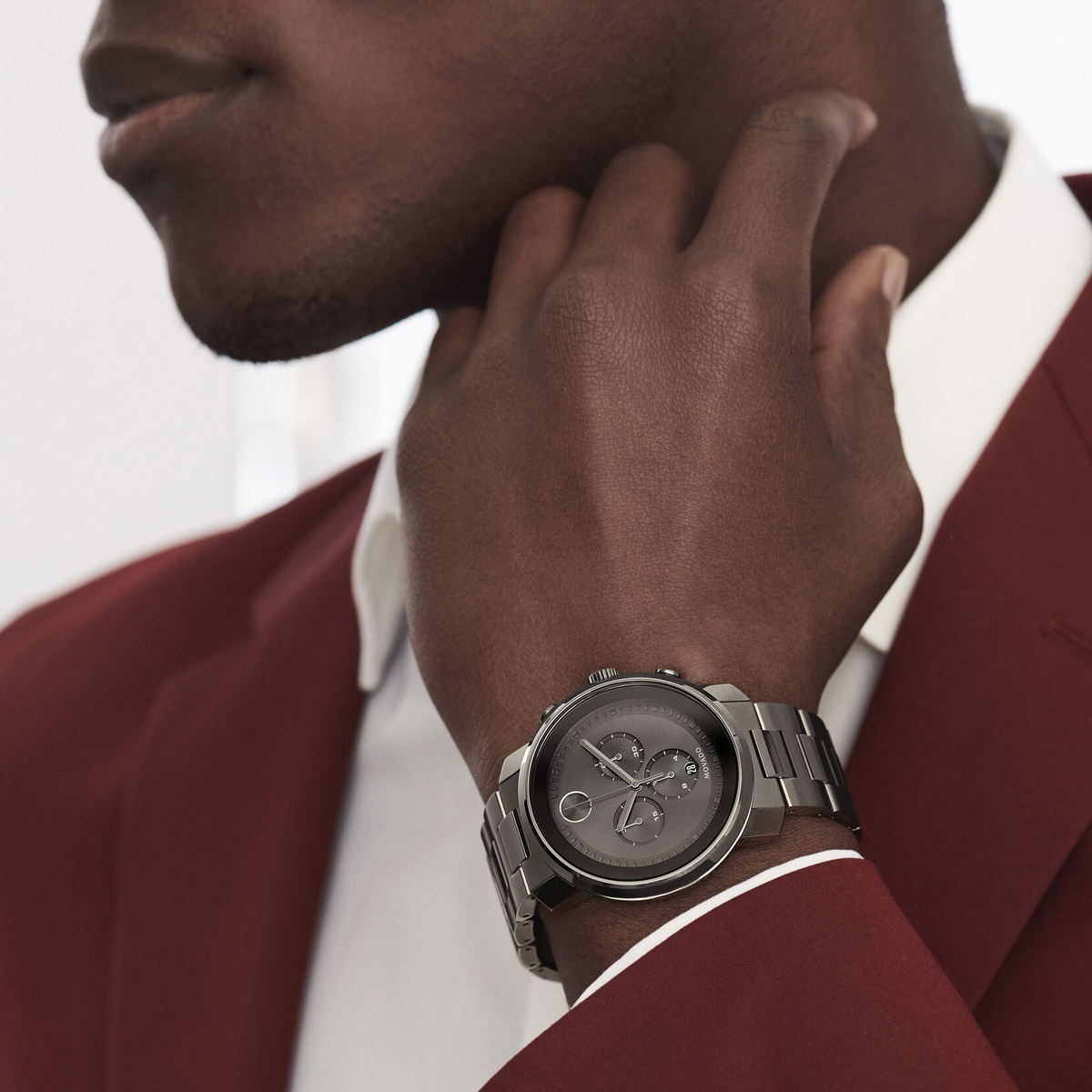 Movado BOLD Metals 44mm Men's Watch, Gunmetal Dial