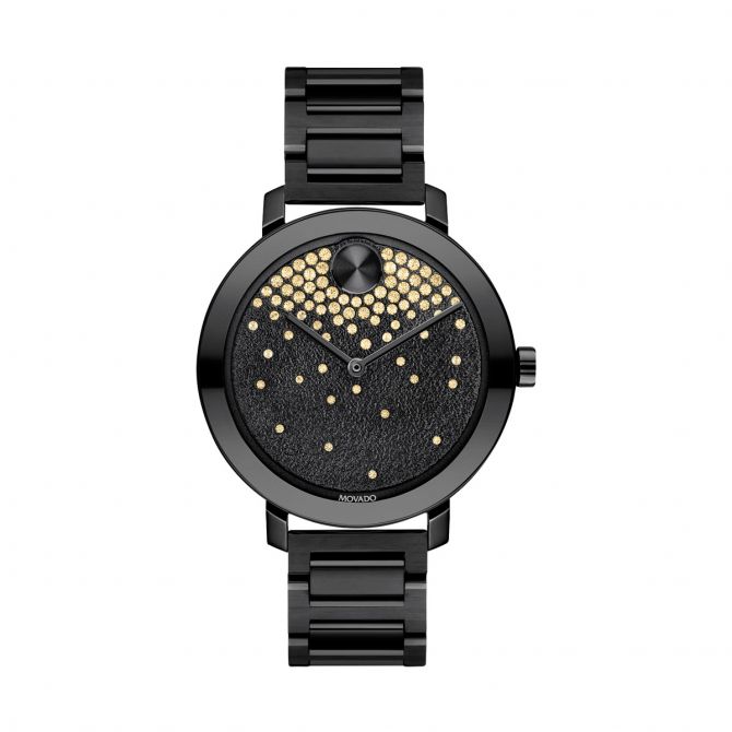 Movado BOLD Evolution 34mm Women's Watch, Black Museum with Flat Dot Dial