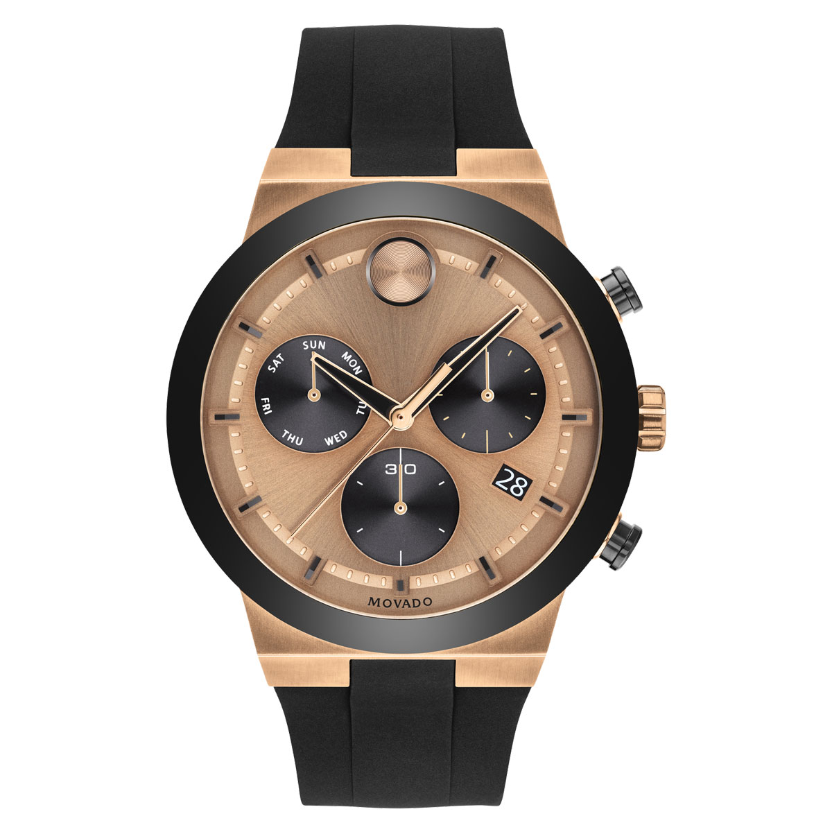 Movado BOLD Fusion 44.5mm Men's Watch, Copper Brown and Black Dial