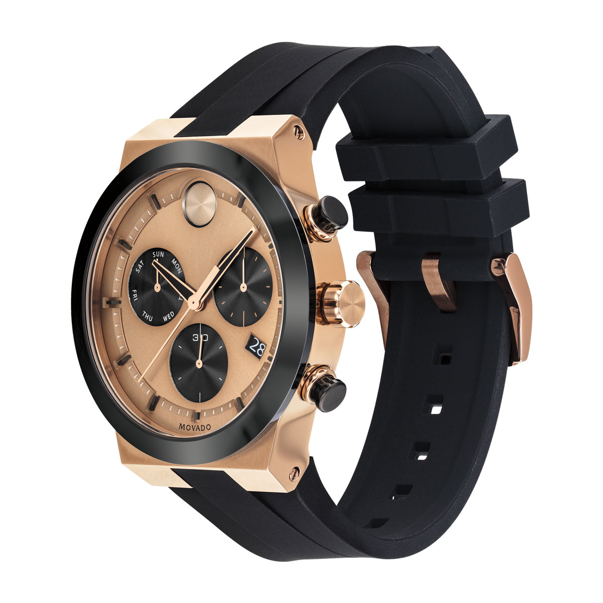 Movado BOLD Fusion 44.5mm Men's Watch, Copper Brown and Black Dial