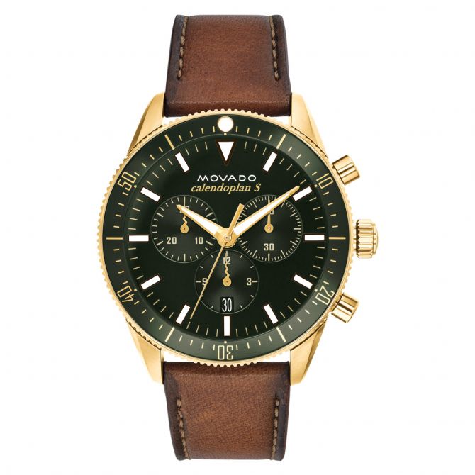 Movado Heritage Series 42mm Men's Watch, Green and White Dial