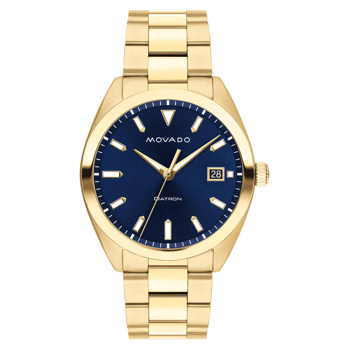 Movado Heritage Series 39mm Watch, Navy Blue, White and Gold Dial