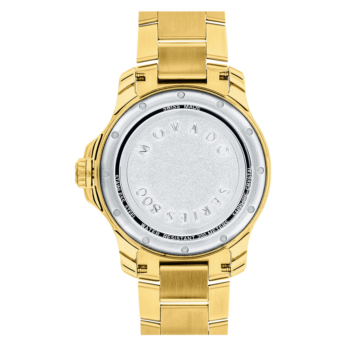 Movado Series 800 40mm Watch, Black and Gold Dial