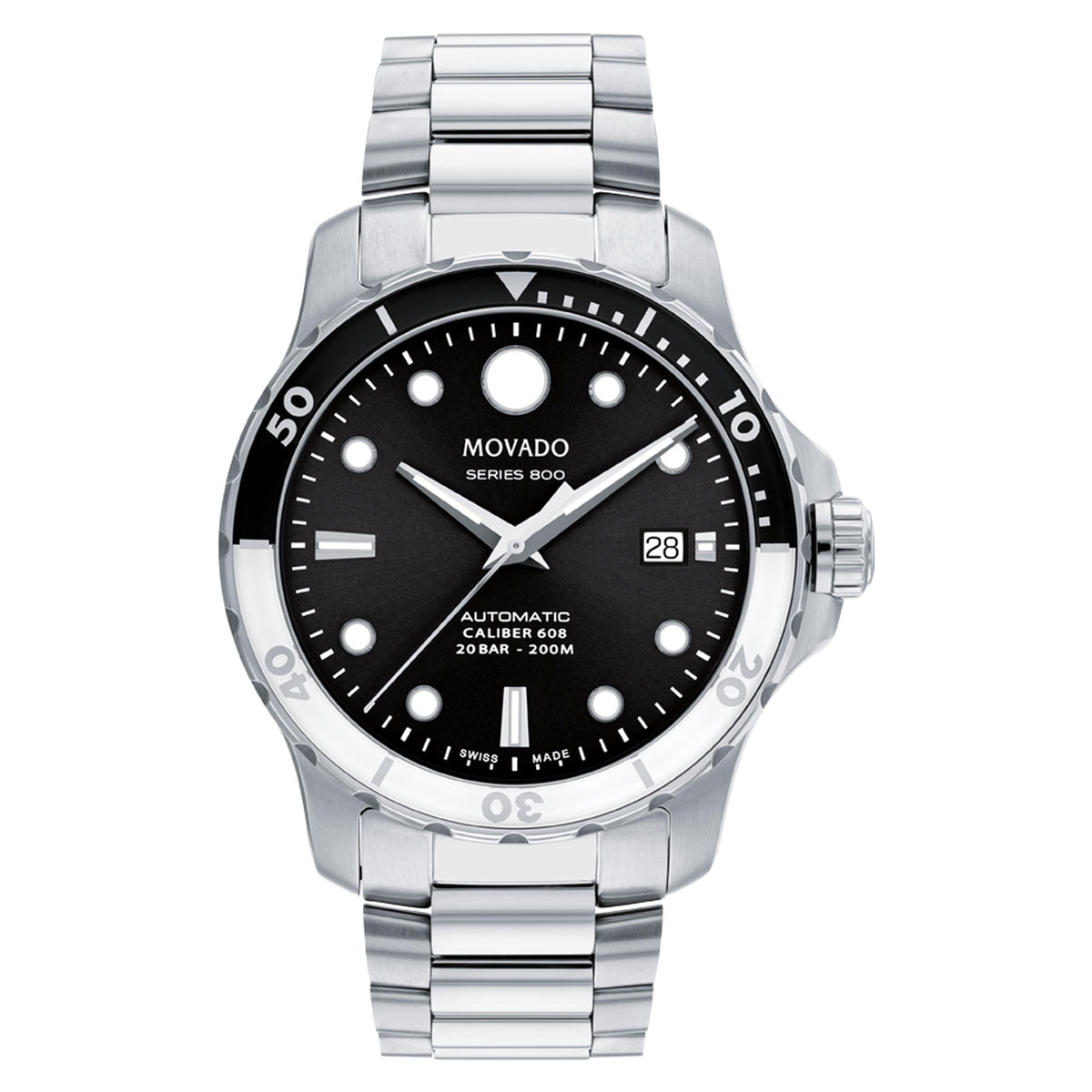 Movado Series 800 Automatic 42mm Men's Watch, Black Dial | 2600157