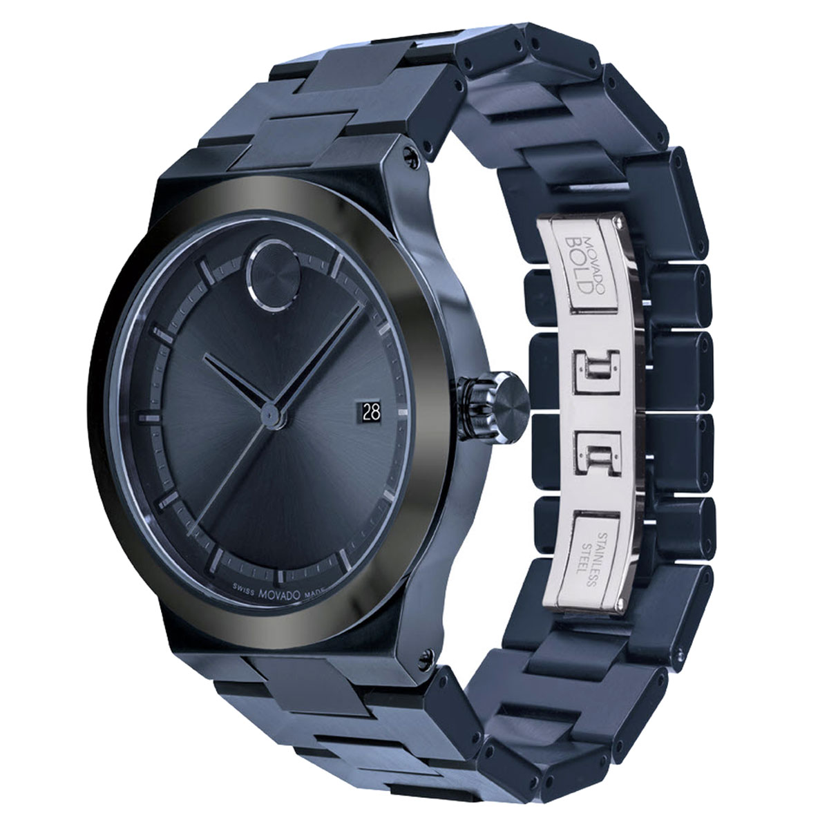 Movado BOLD Fusion 42mm Watch, Blue Tone Dial