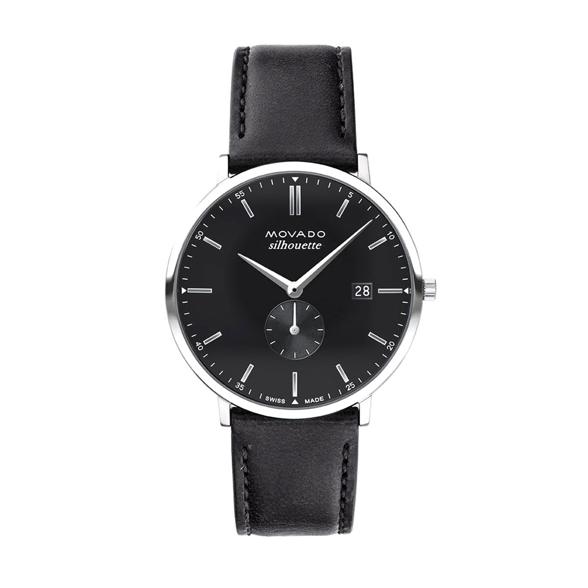 Movado Heritage Series 40mm Men's Watch, Black Dial