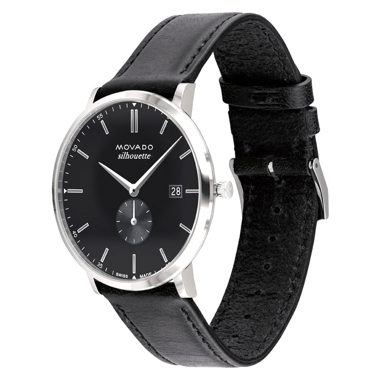 Movado Heritage Series 40mm Men's Watch, Black Dial