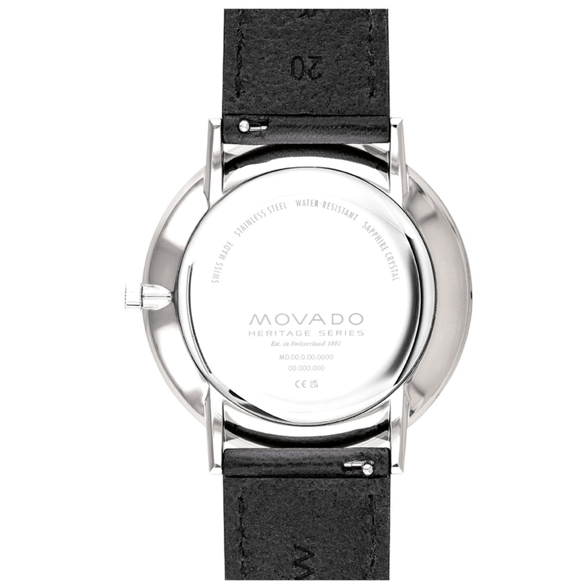 Movado Heritage Series 40mm Men's Watch, Black Dial