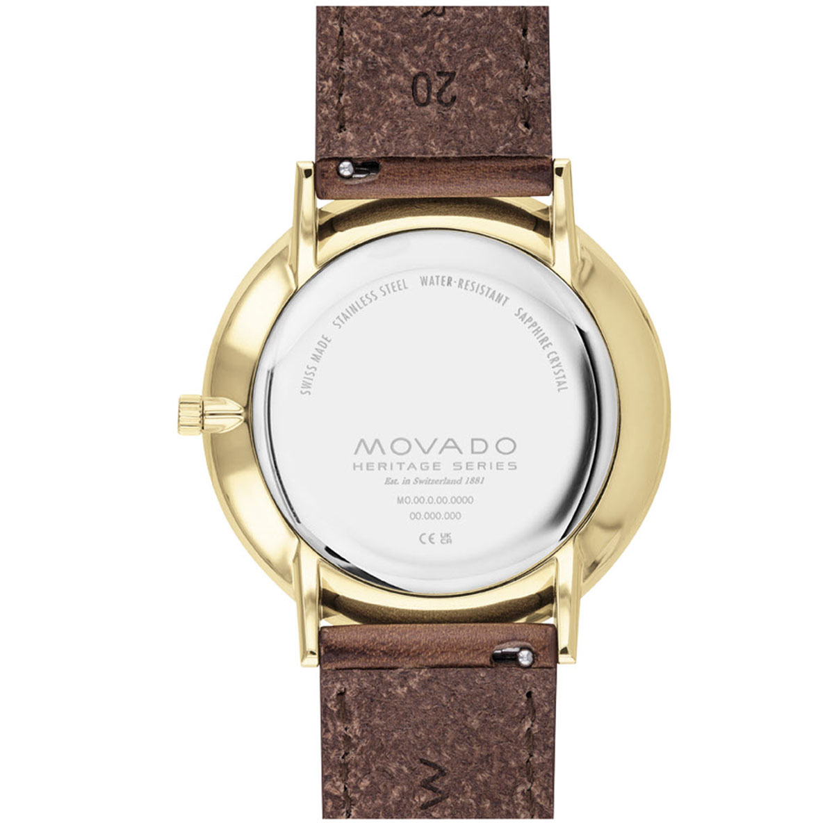 Movado Heritage Series 40mm Men's Watch, Gold Plated and Black Dial