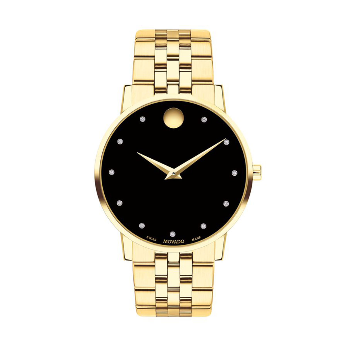Movado Museum Classic 40mm Watch, Black and Diamond Dial
