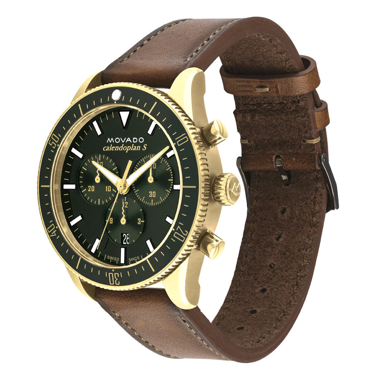 Movado Heritage Series 42mm Watch, Green Dial