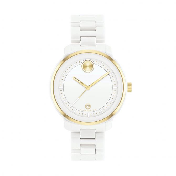 Movado BOLD Verso 39mm Watch, White Dial