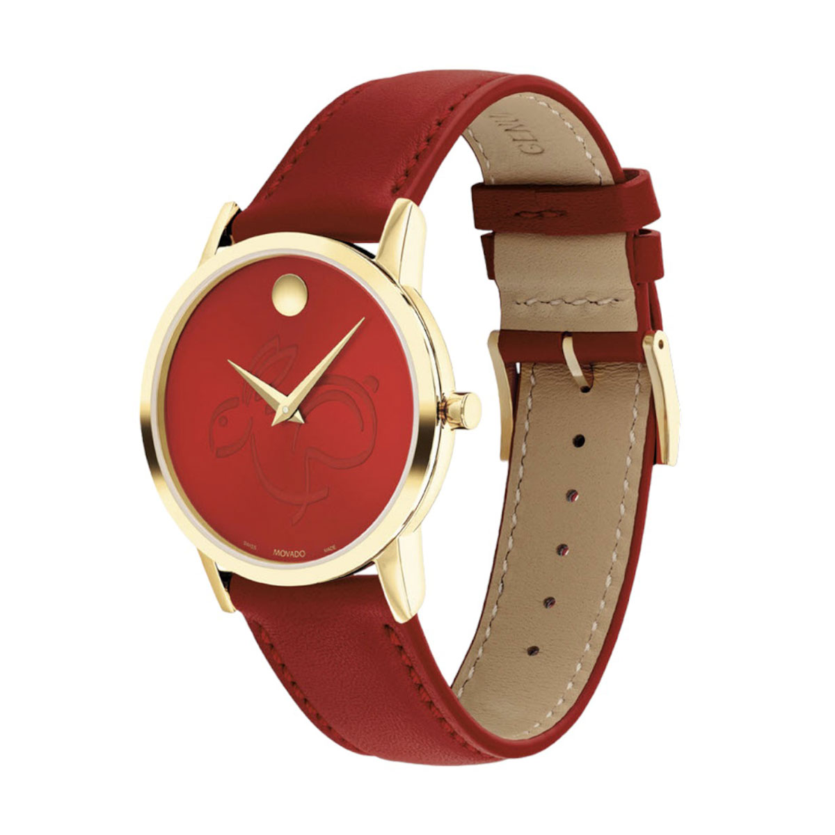 Movado Museum Classic 33mm Watch, Red Dial