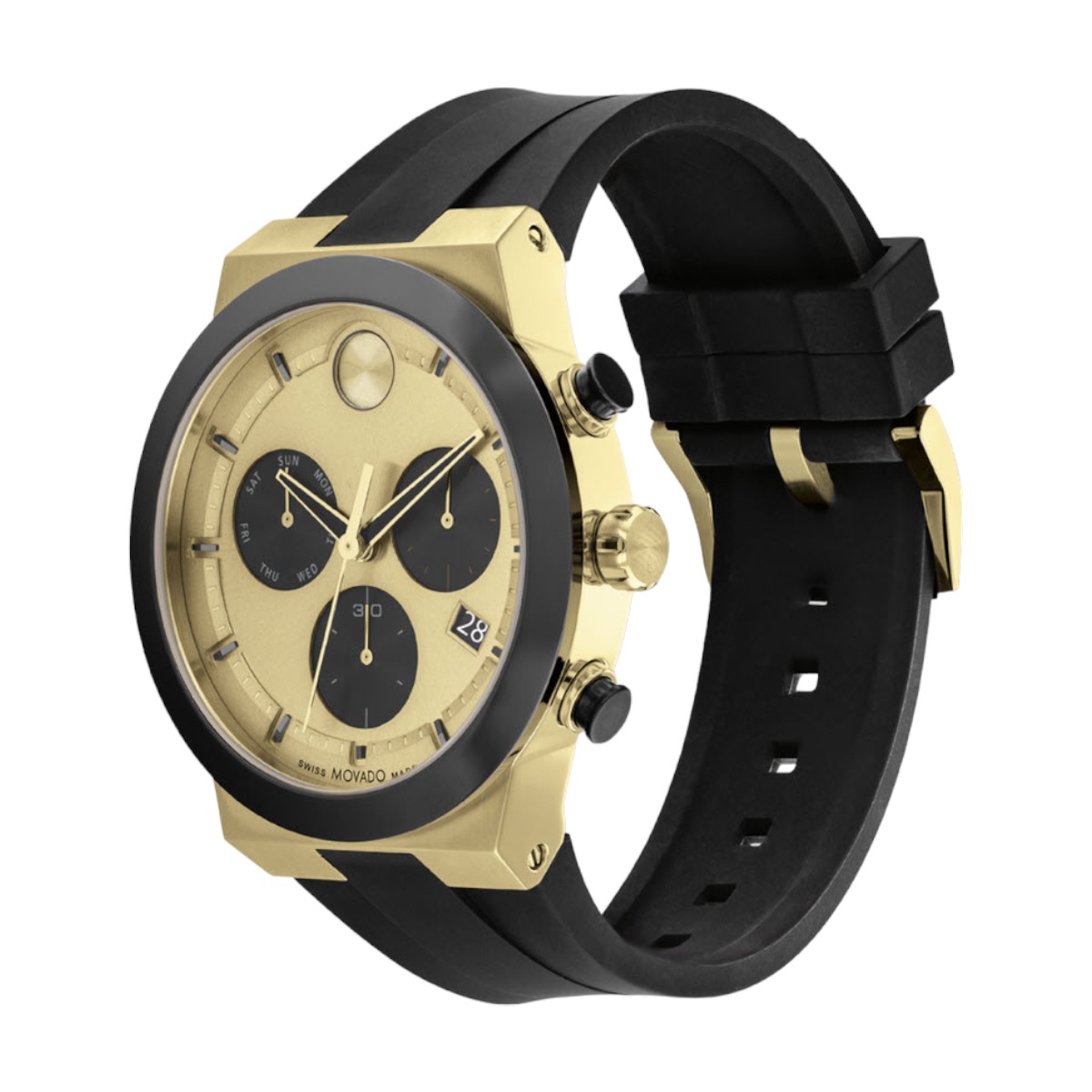 Movado Bold Fusion 44mm Watch, Yellow Gold Dial