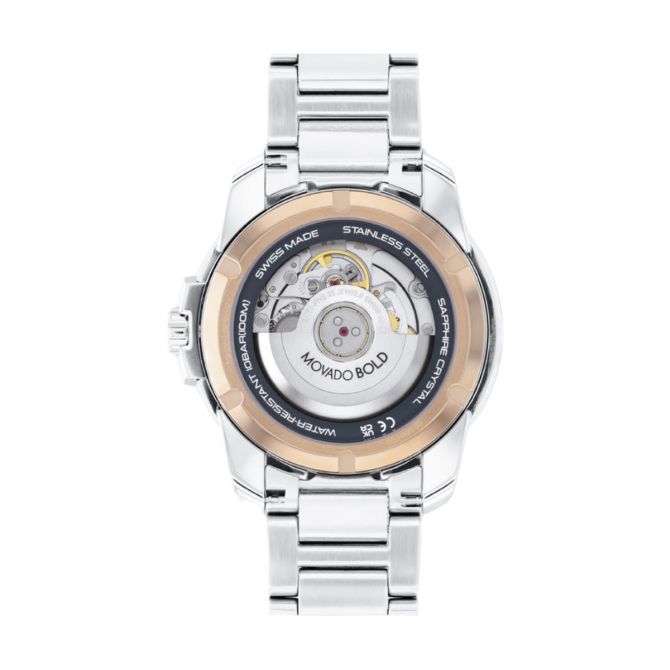 Movado Bold Verso Automatic 43mm Watch, Grey and Rose Gold  display picture 2