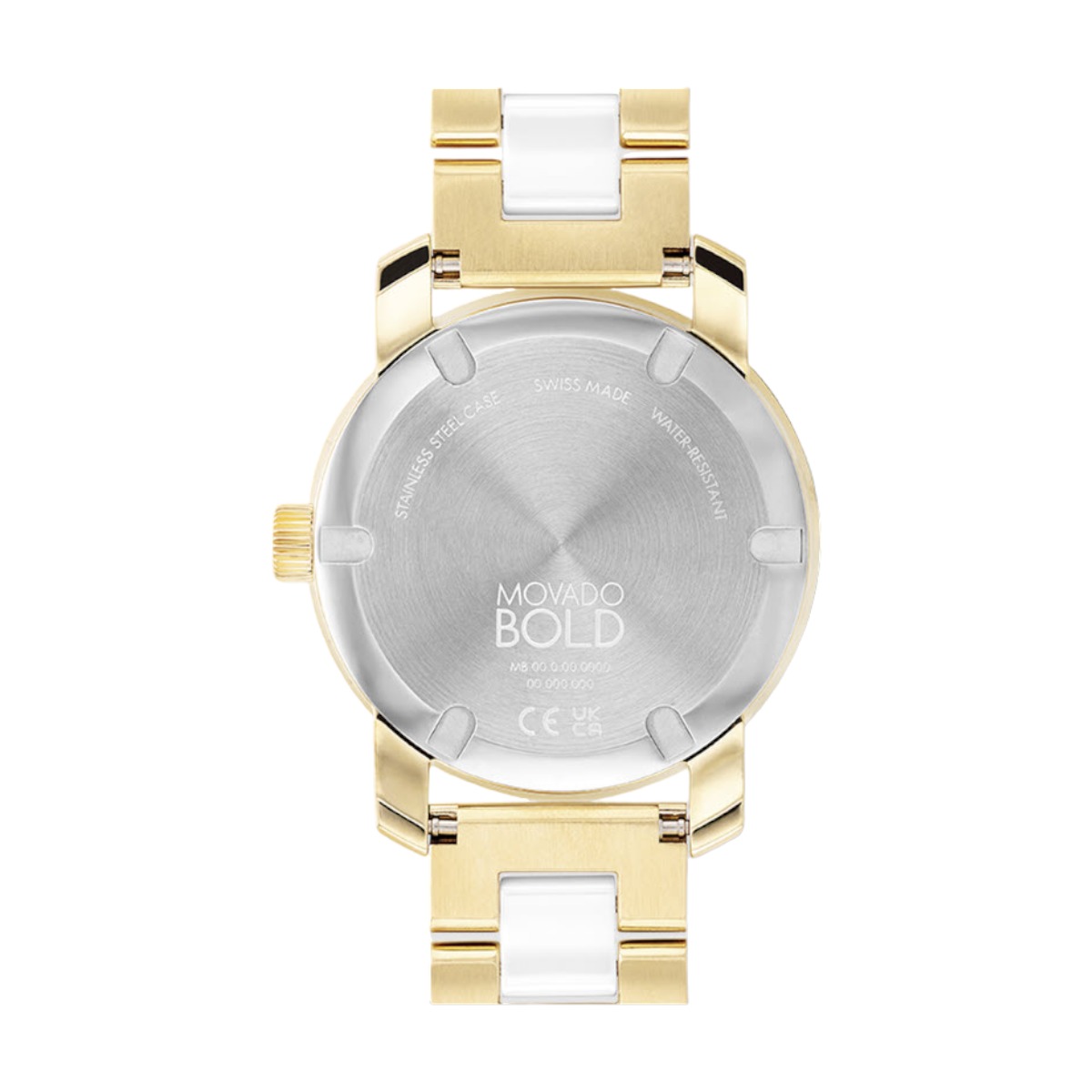 Movado Bold Ceramic 36mm Watch, White Dial