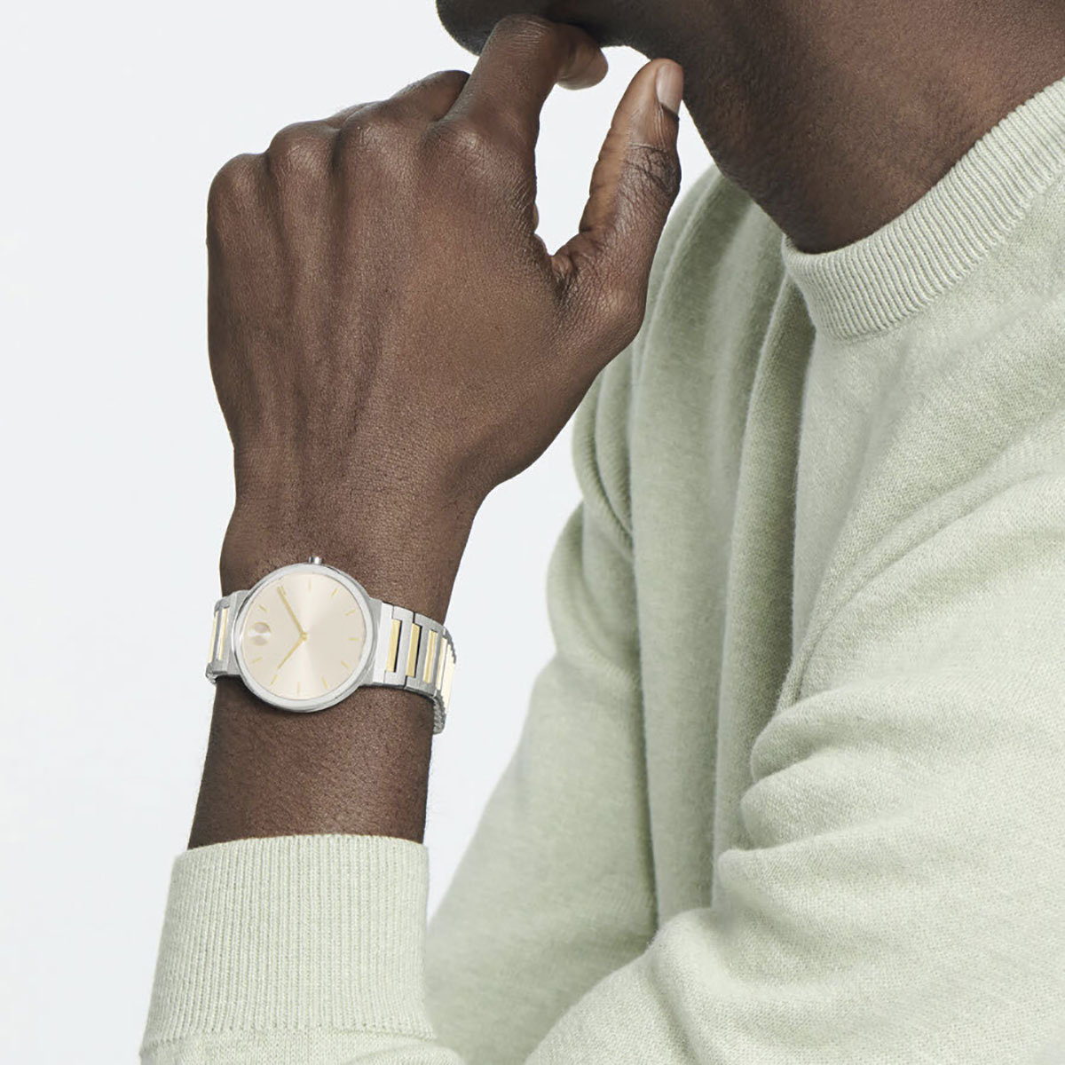 Movado Bold Horizon 40mm Watch, Yellow Gold Dial