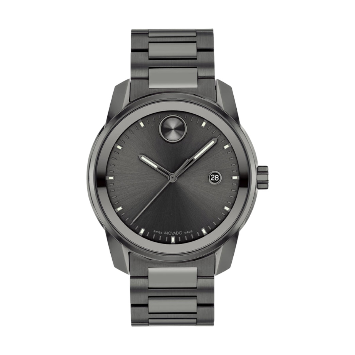Movado Bold Verso 42mm Watch, Gunmetal Tone Dial