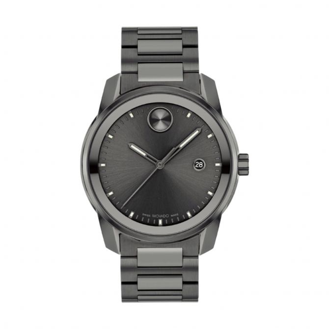 Movado Bold Verso 42mm Watch, Gunmetal Tone Dial