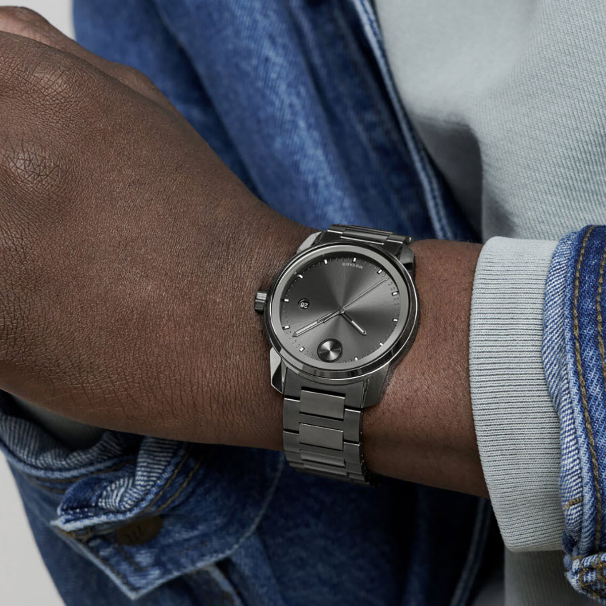 Movado Bold Verso 42mm Watch, Gunmetal Tone Dial