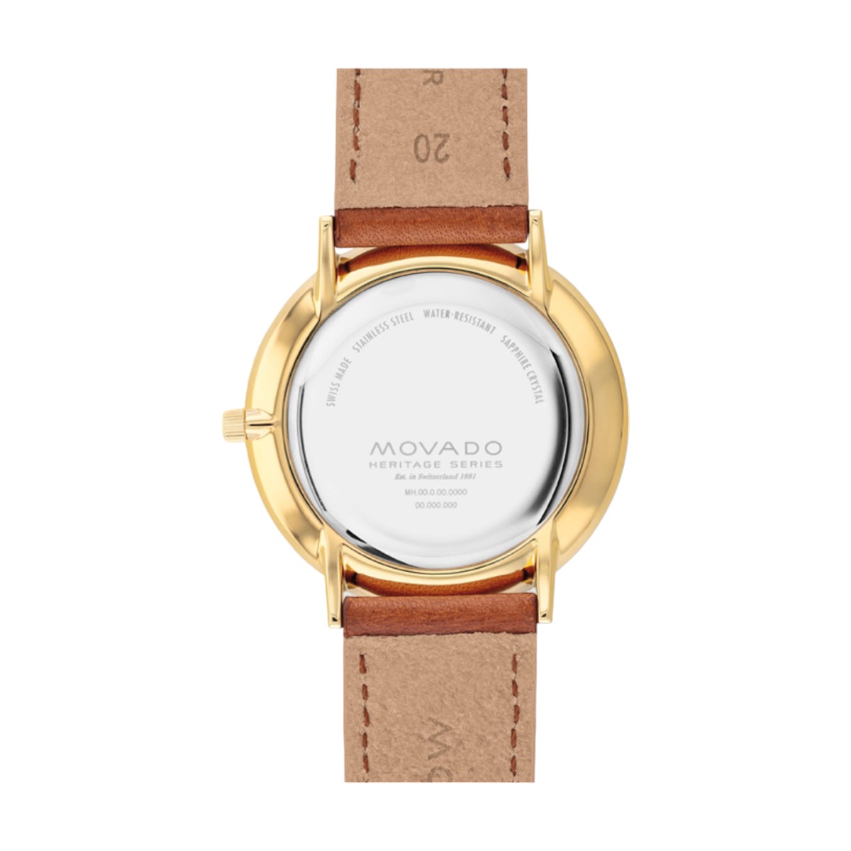Movado Heritage Series Silhouette 40mm Watch, Powder White Dial
