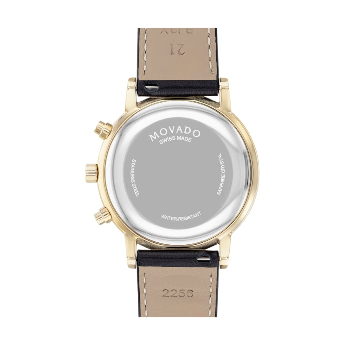 Movado Museum Classic Chronograph 42mm Watch, Black and Yellow Gold Tone Dial