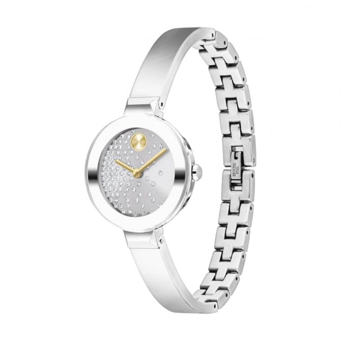 Movado Bold Bangle 28mm Watch, Crystal Spray Dial