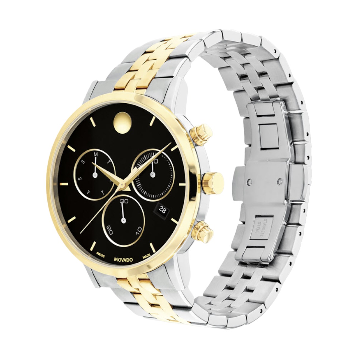 Movado Museum Classic Chronograph 42mm Watch, Black Dial