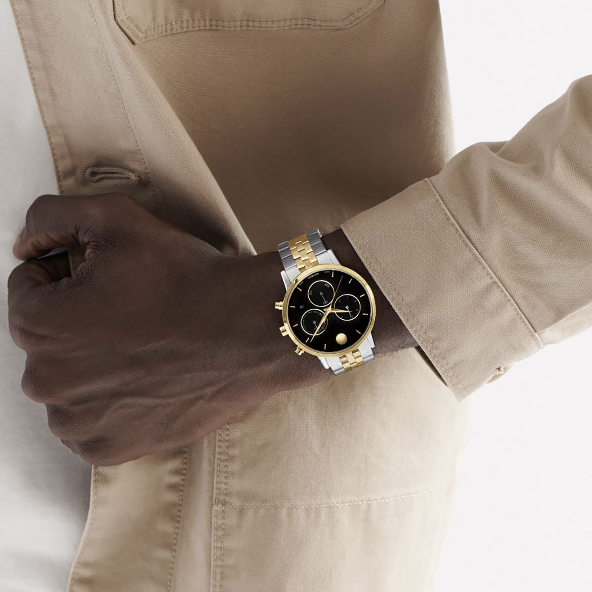 Movado Museum Classic Chronograph 42mm Watch, Black Dial