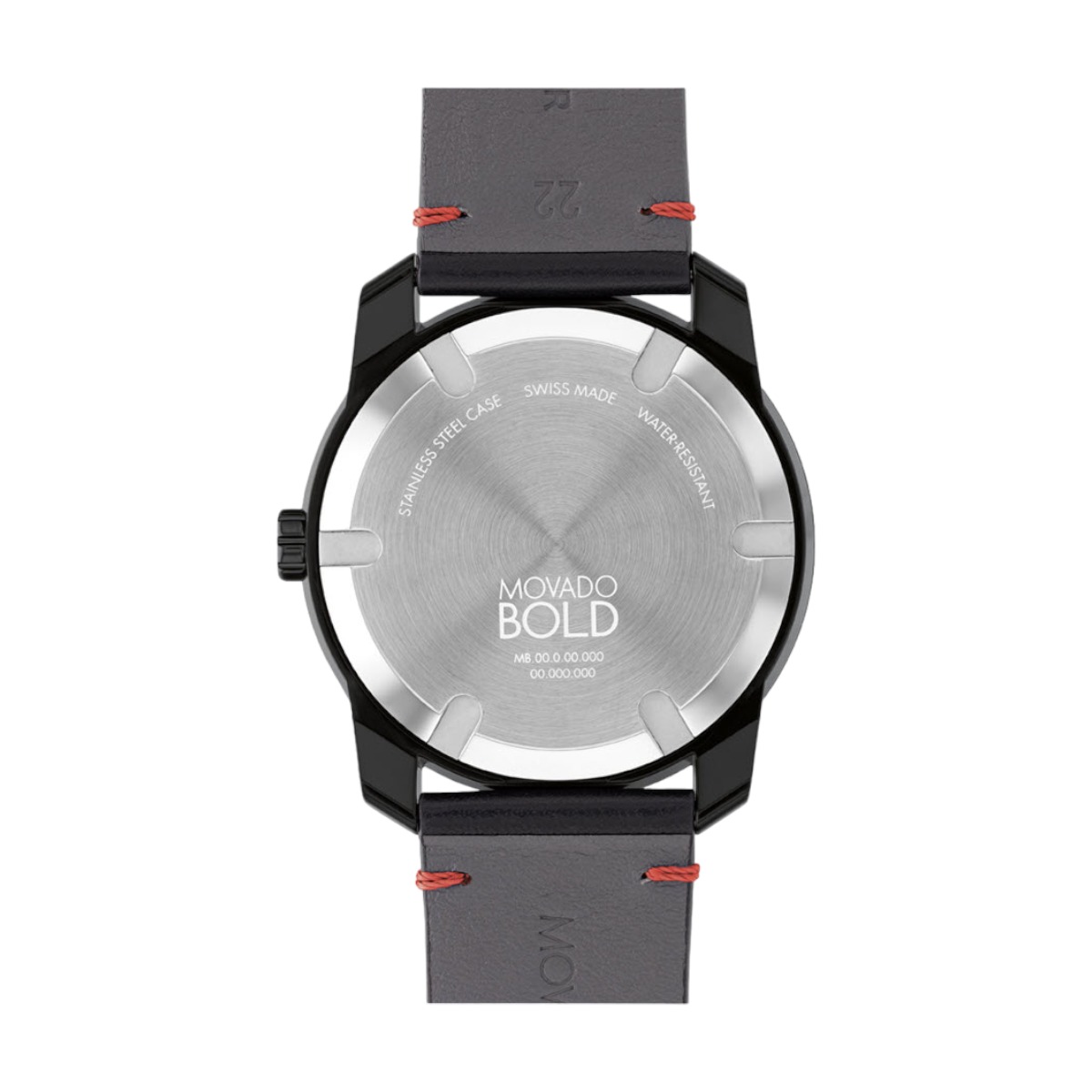 Movado Bold TR90 42mm Watch, Black and Red Dial