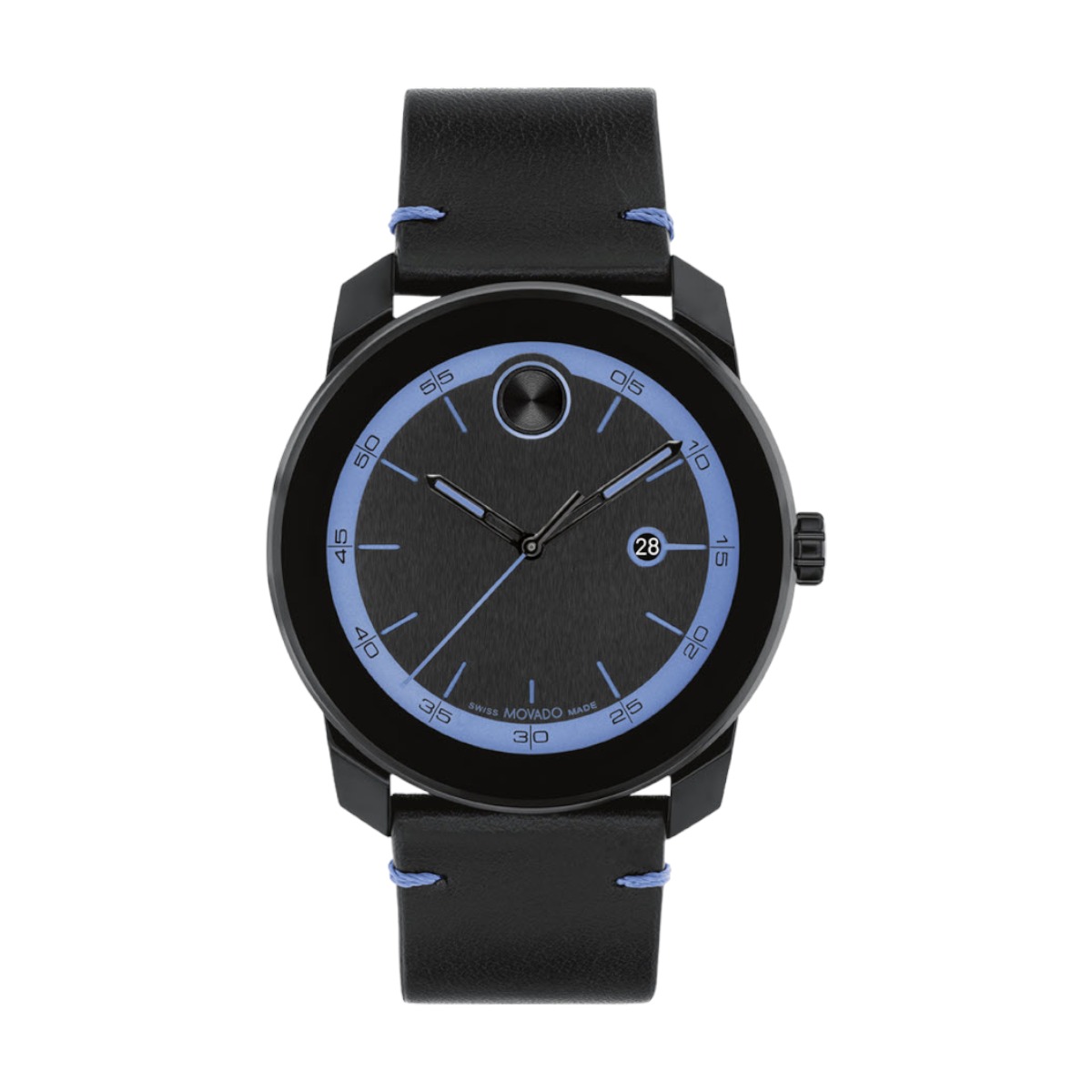 Movado Bold TR90 42mm Watch, Black and Blue Dial